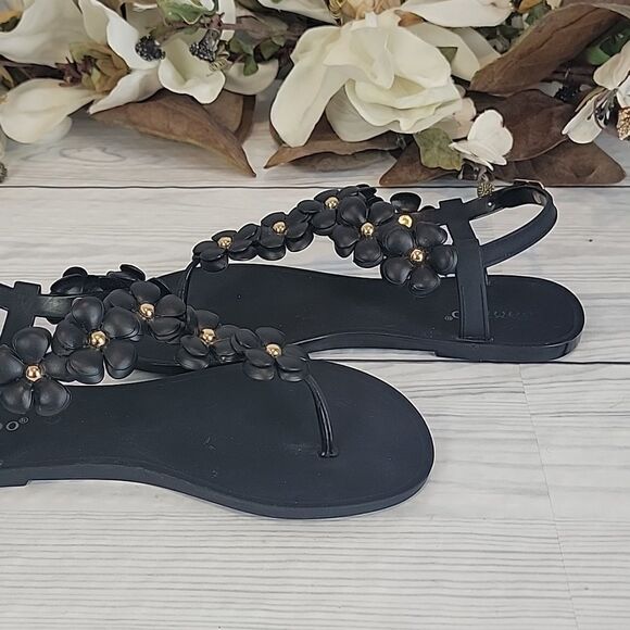 Bamboo floral slingback thong sandals Women's Size 8 ( Euro 38 ) - Picture 4 of 10